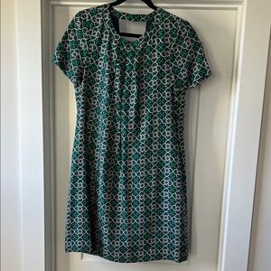 J. Crew 100% Silk Swoop Dress in Latticework Medallion